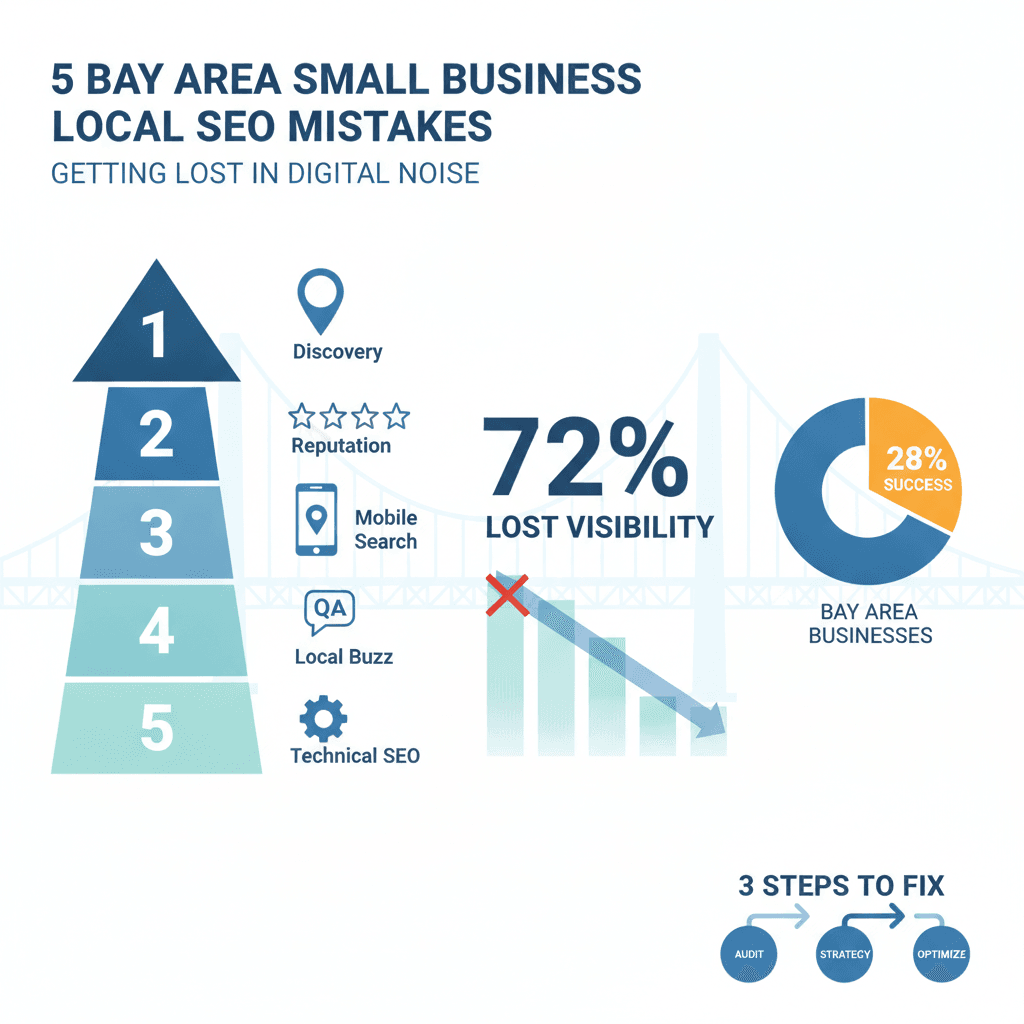 5 Bay Area Small Business Local SEO Mistakes — illustration