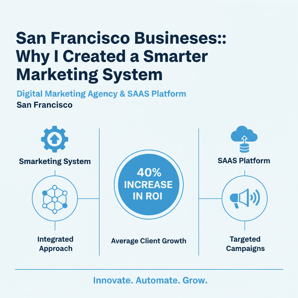 San Francisco Businesses: Why I Created a Smarter Marketing System infographic