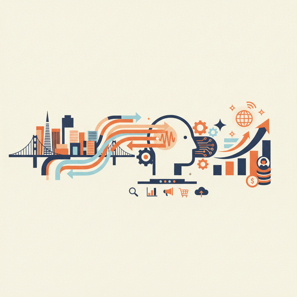 SF Bay Area Small Business: AI & Digital Marketing for Growth — illustration